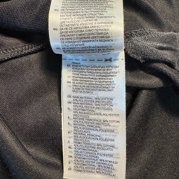 adidas 3-Stripes Primegreen S/S Dress Black White Size M Pockets Golf Tennis - Picture 8 of 12